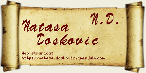 Nataša Dosković vizit kartica